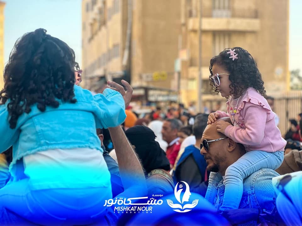 The "Mishkat Noor" Foundation joins the residents of Port Said and Palestinian brothers in Arish in their celebrations of Eid al-Fitr.