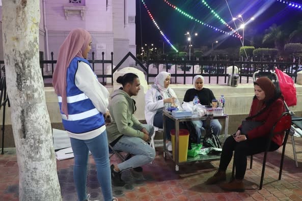 تجاوب أهالي بورفؤاد مع حملة مؤسسة مشكاة نور للتبرع بالدم بالتعاون مع بنك الدم الإقليمي